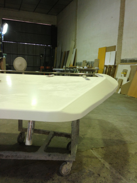 Recently sprayed Top Coat